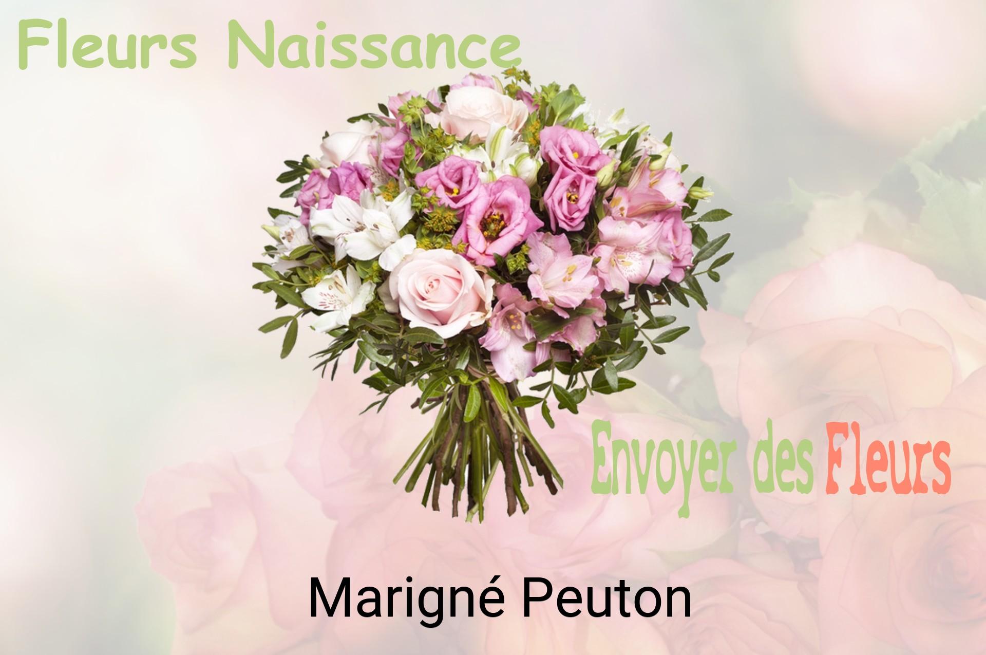Bouquet de fleurs de naissance livré à Marigné-Peuton