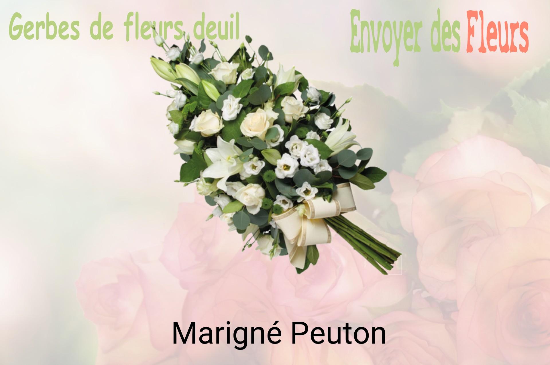 Gerbe de fleurs de deuil livrée à Marigné-Peuton